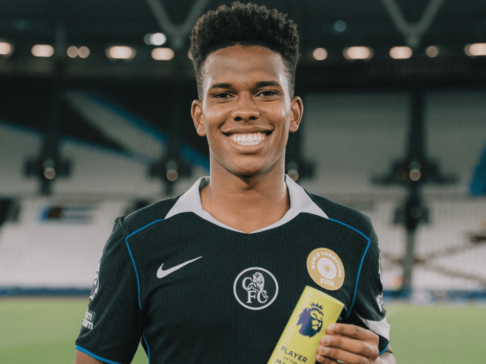Estêvão foi eleito o melhor jogador da partida entre Chelsea e West Ham, pela Premier League (Foto: Divulgação/Chelsea FC)