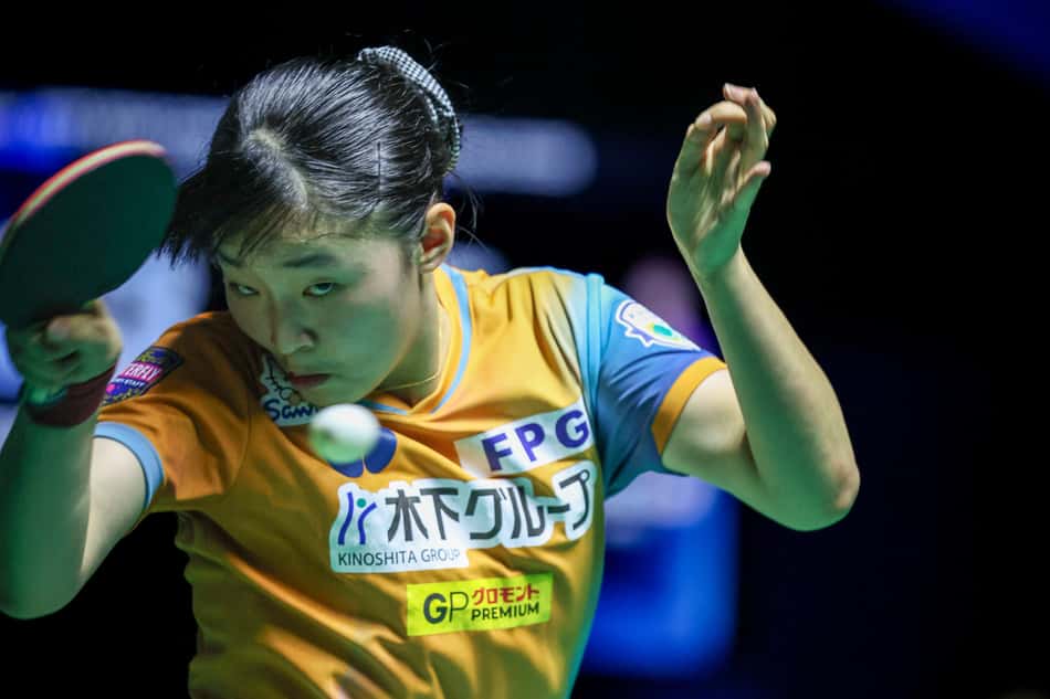 A japonesa Miwa Harimoto é a sétima do ranking mundial (Foto: Abelardo Mendes Jr/ CalderanoTM)