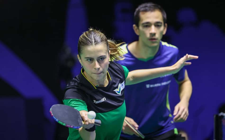Em jogo 'fácil', Calderano e Takahashi destroem nas duplas do Grand Smash da Suécia