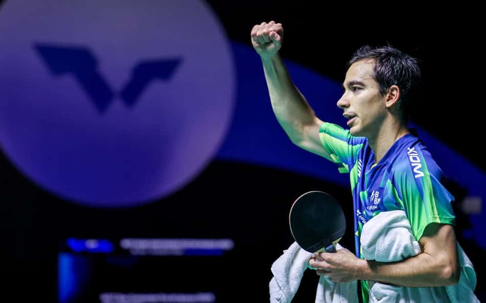 Hugo Calderano chama atenção no WTT de Foz: 'Resolveu humilhar'