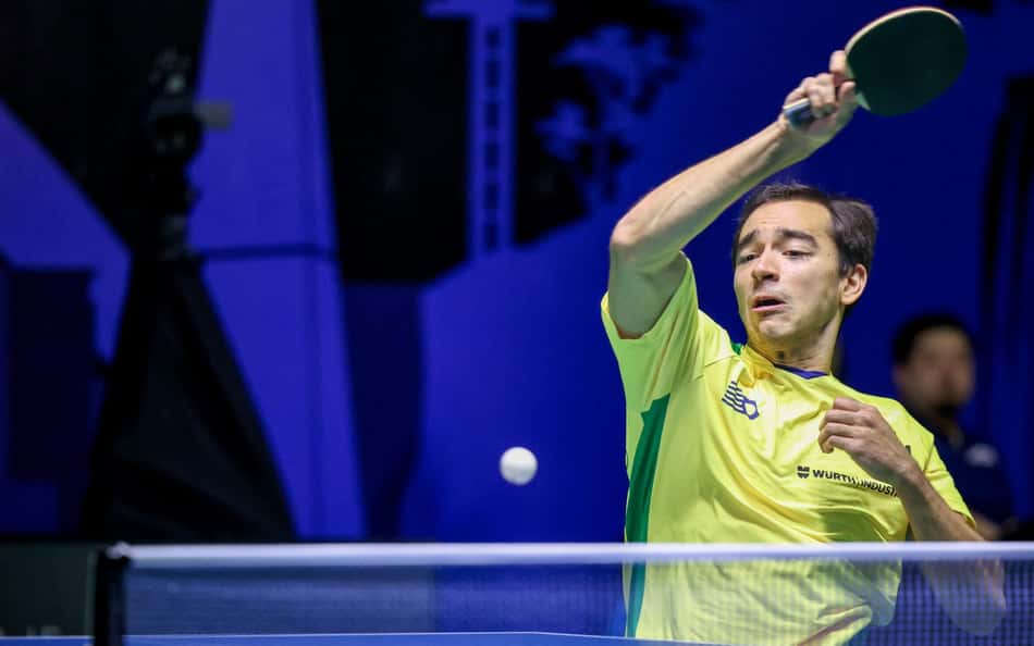 Hugo Calderano vira assunto após partida na WTT: 'Misericórdia'