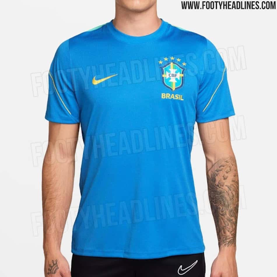 Uniformes de treino da Seleção Brasileira são vazados (Foto: Reprodução/Footy Headlines)