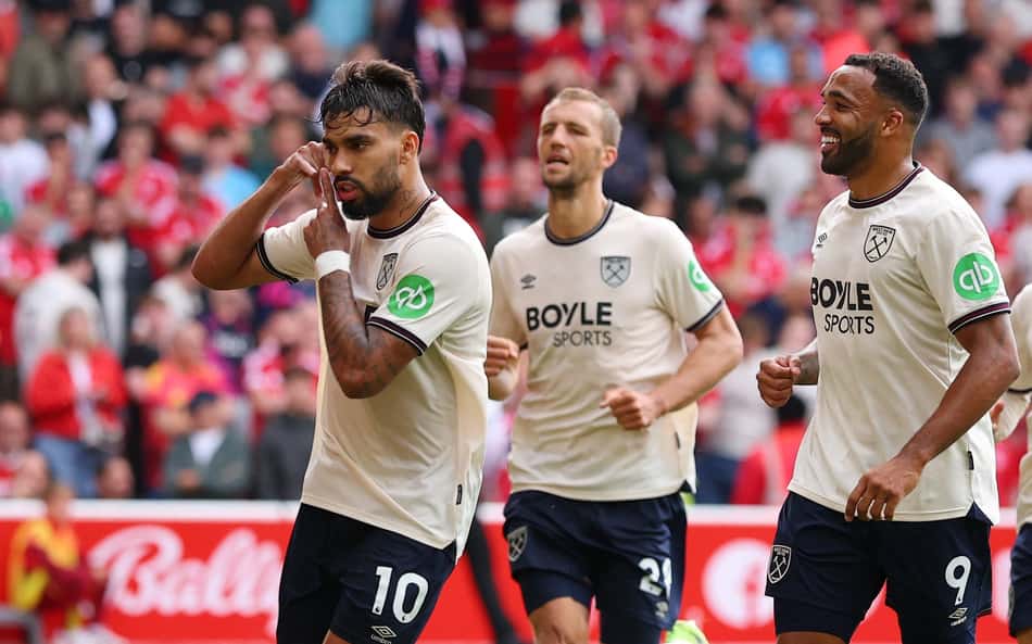 Com gol de Paquetá, West Ham atropela Forest no final e vence primeira na Premier League