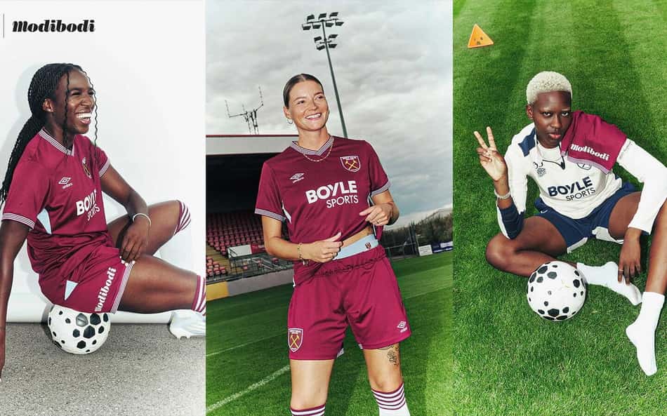 Uniforme do time feminino do West Ham. (Foto: West Ham/Divulgação)