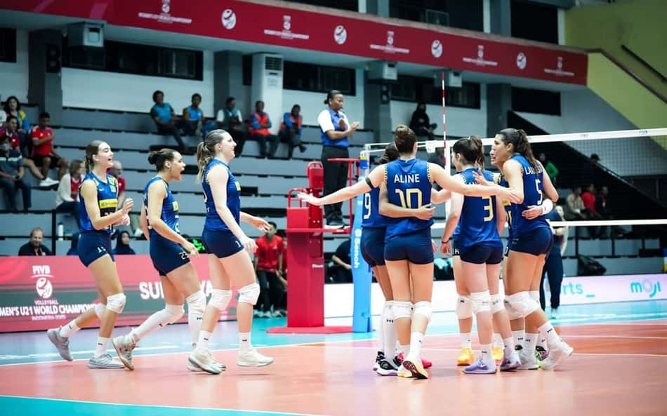 Brasil atropela o Chile e segue invicto no Mundial de Vôlei Sub-21