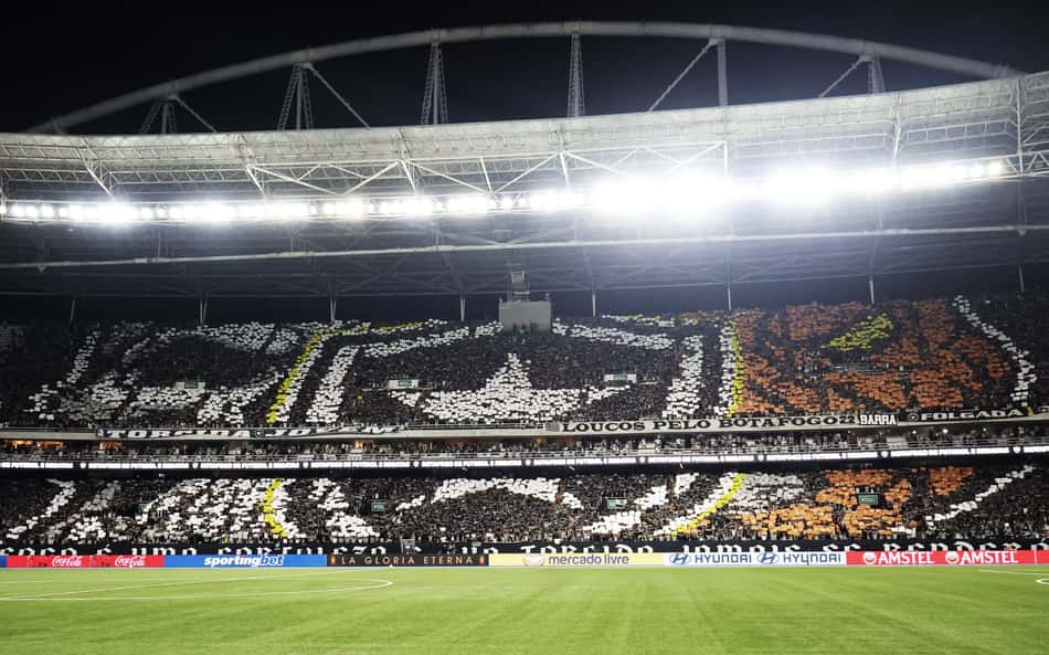 Mosaico da torcida do Botafogo no Nilton Santos (Foto: Vítor Silva/Botafogo)