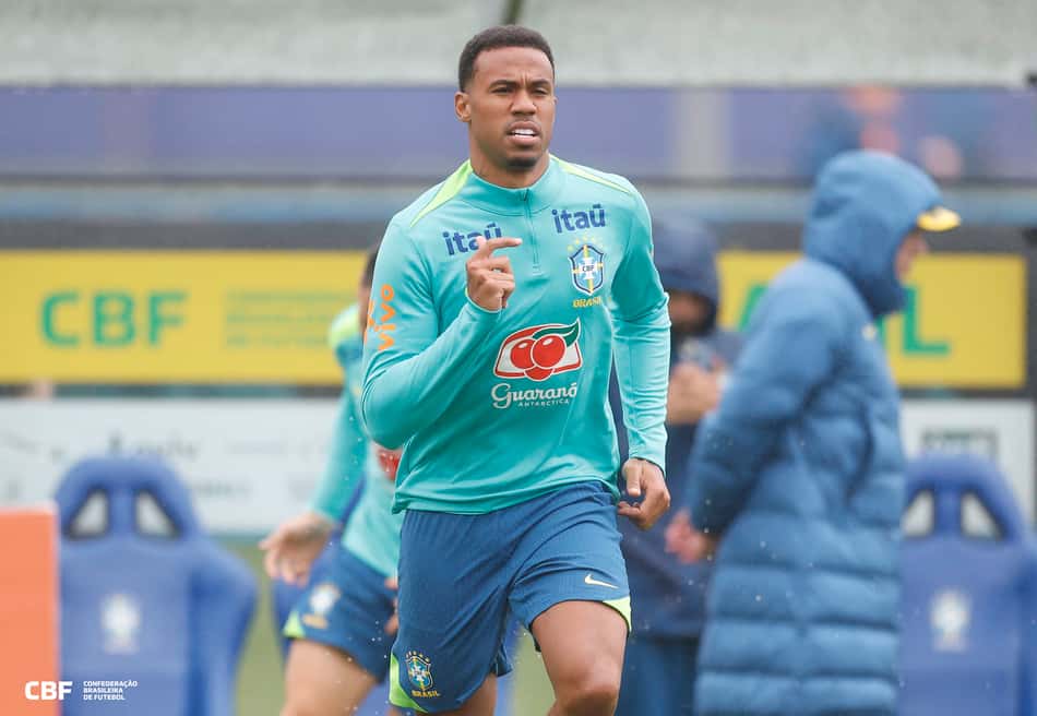 Gabriel Magalhães em treino da Seleção na Granja Comary (Foto: Rafael Ribeiro/CBF)