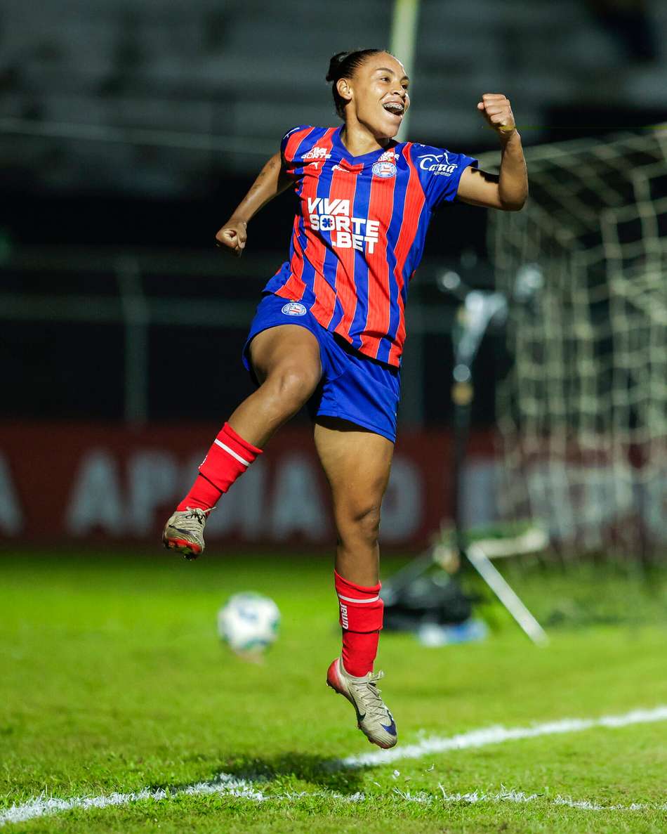Wendy comemora gol do Bahia contra o Atlético-MG (Foto: Rafael Rodrigues / EC Bahia)