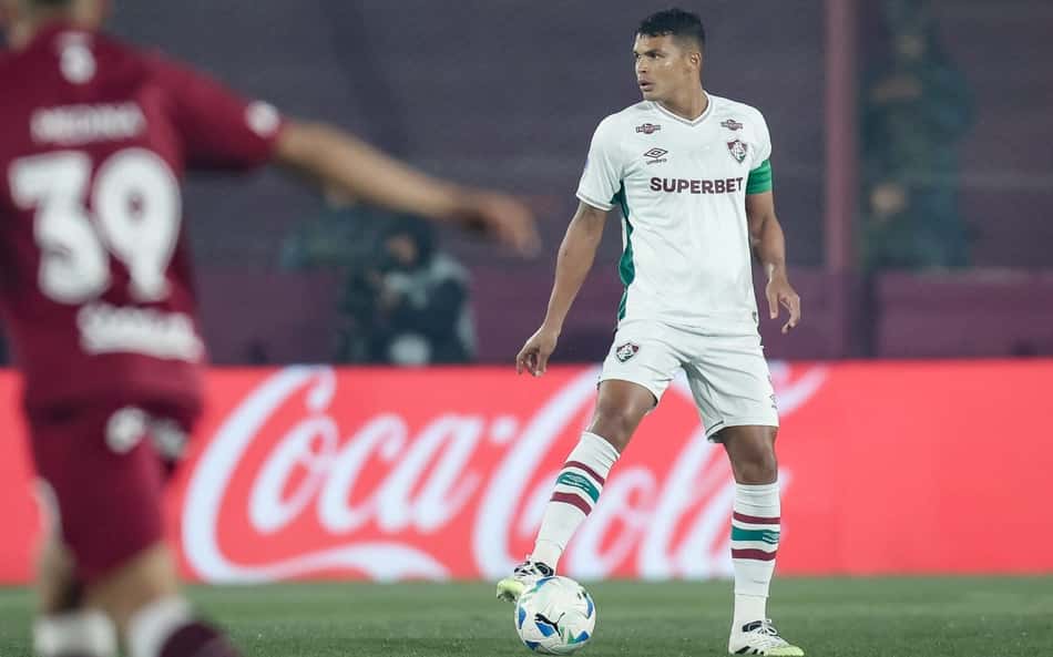 Thiago Silva fala sobre gol no fim em Lanús x Fluminense: 'Estou convicto'