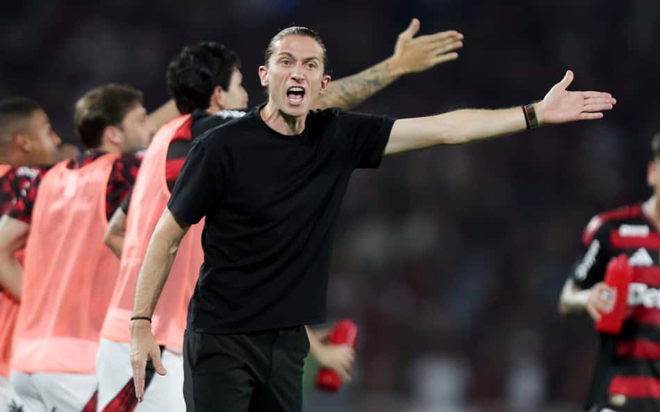Filipe Luís durante o Flamengo x Vasco (Foto: Gilvan de Souza/Flamengo)