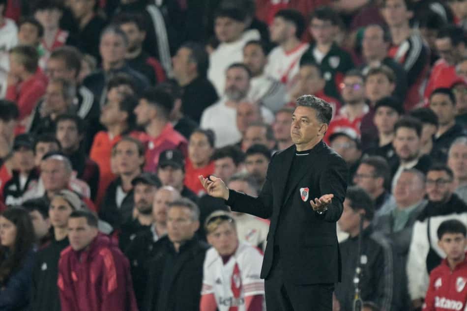 Marcelo Gallardo em River e Palmeiras pela Libertadores (Foto: Juan MABROMATA / AFP)