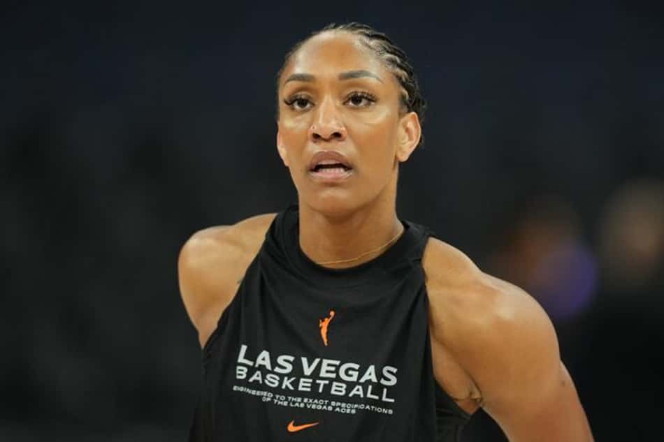 A'ja Wilson, atleta do Las Vegas Aces (Foto: Darren Yamashita/ Imagn Images)