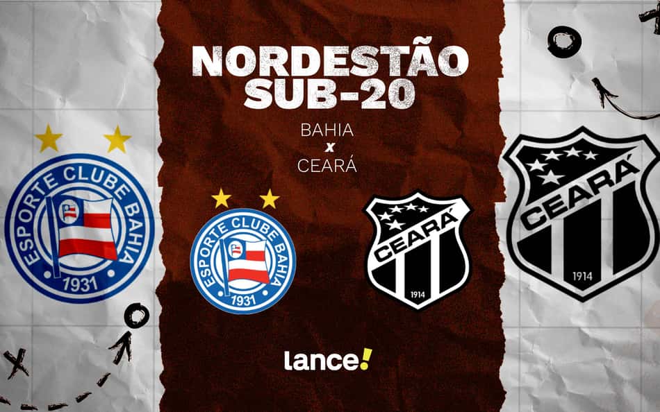 Bahia x Ceará disputam final da Copa do Nordeste Sub-20 (Foto: arte / Lance!)