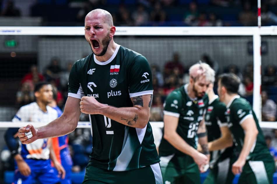 Bartosz Kurek, da Polônia, no Mundial de Vôlei masculino 2025 (Foto: Sherwin Vardeleon/AFP)