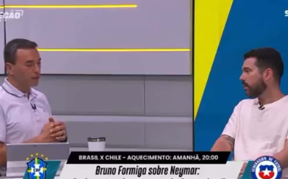 Debate entre Bruno Formiga e Rizek sobre Seleção leva web à loucura: 'Engolido'