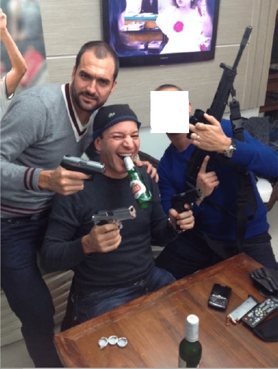 Danilo com supostos integrantes do PCC