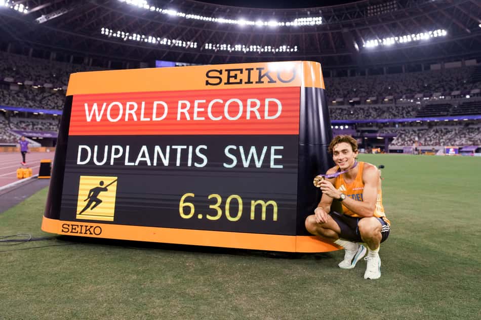 Duplantis quebra recorde mundial pela 14ª vez (Foto: Dan VERNON for World Athletics)