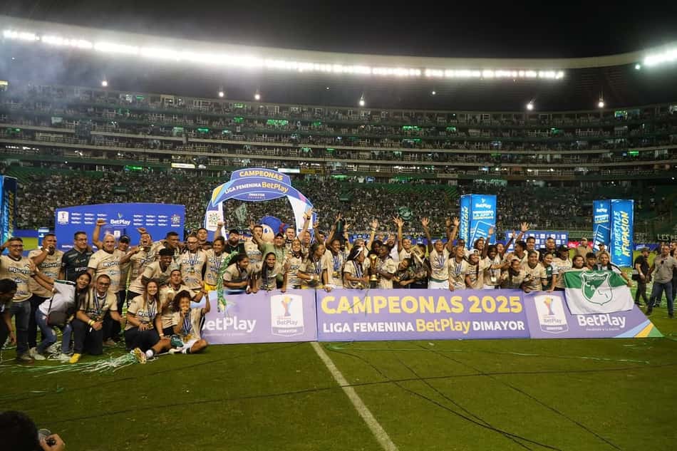 Deportivo Cali comemora título colombiano e vaga na Libertadores Feminina (Foto: Reprodução/Deportivo Cali)