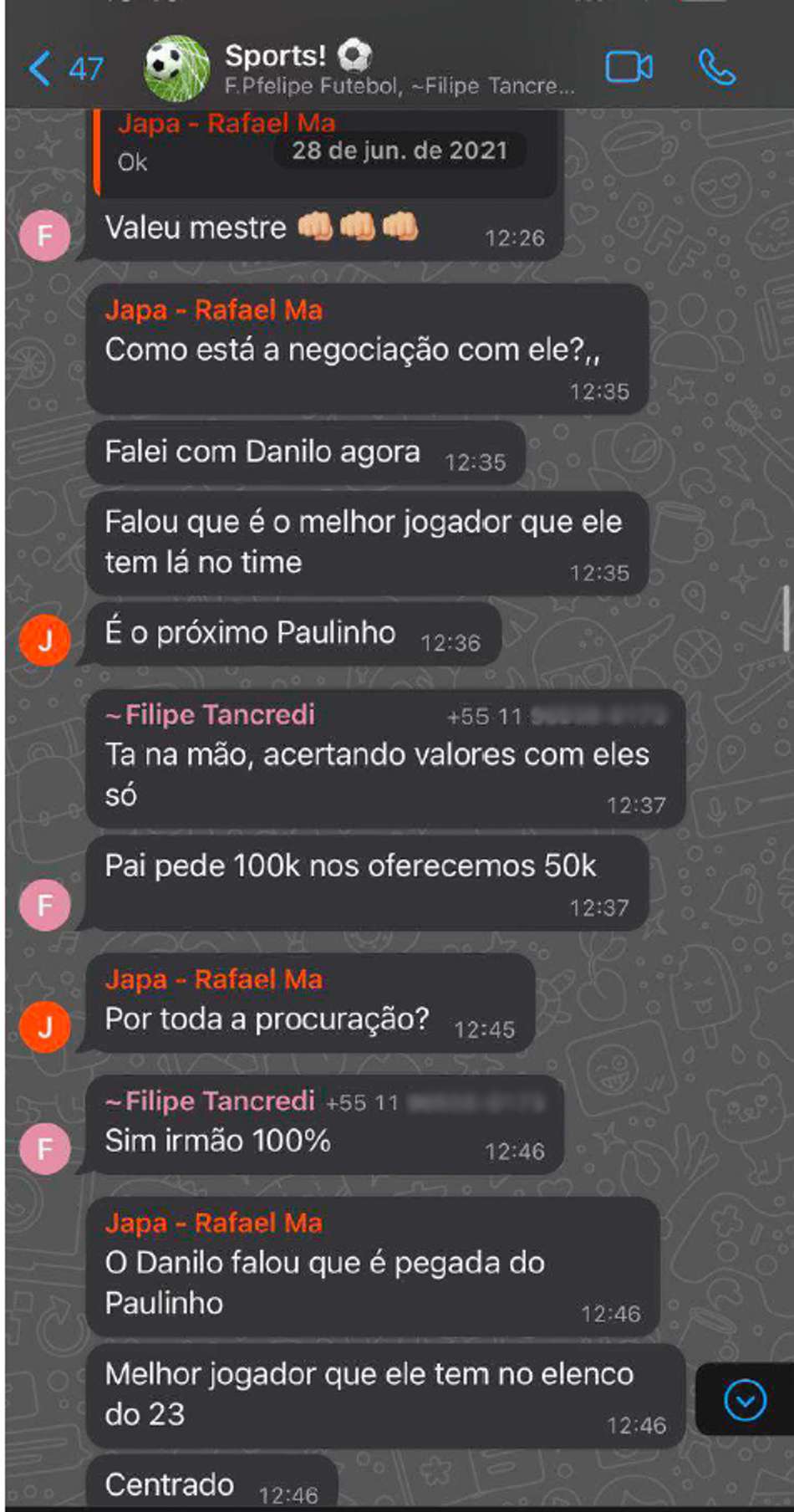 Conversa atribuída a supostos membros do PCC