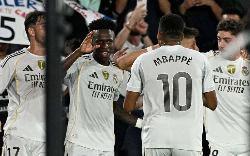 Vini Jr e Mbappé brilham, e Real Madrid aplica goleada no Levante em La Liga