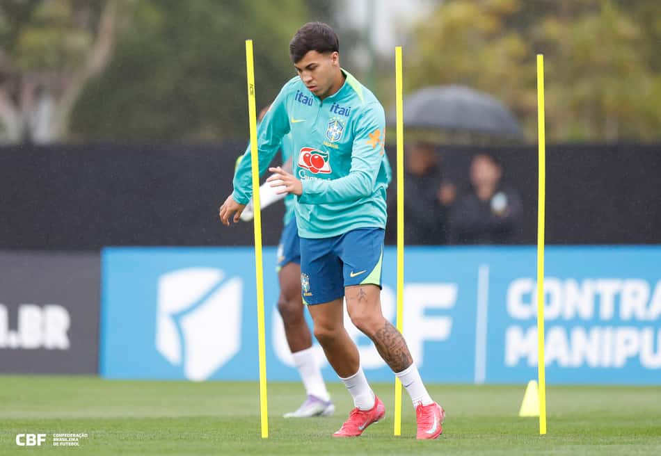Kaio Jorge treino da Seleção Brasileira
