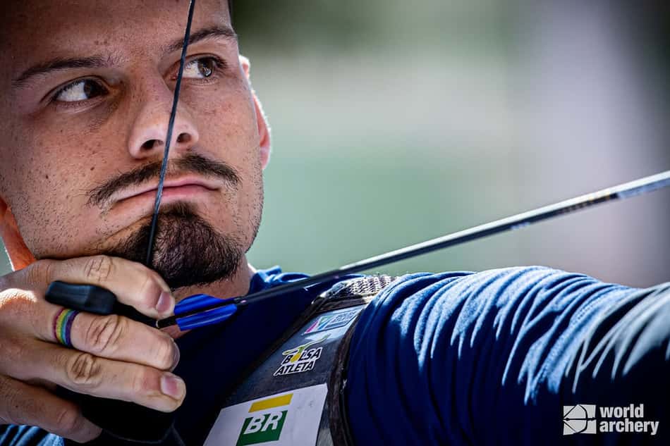 Marcus D'almeida durante Mundial de Tiro com Arco 2025 (Foto: World Archery)