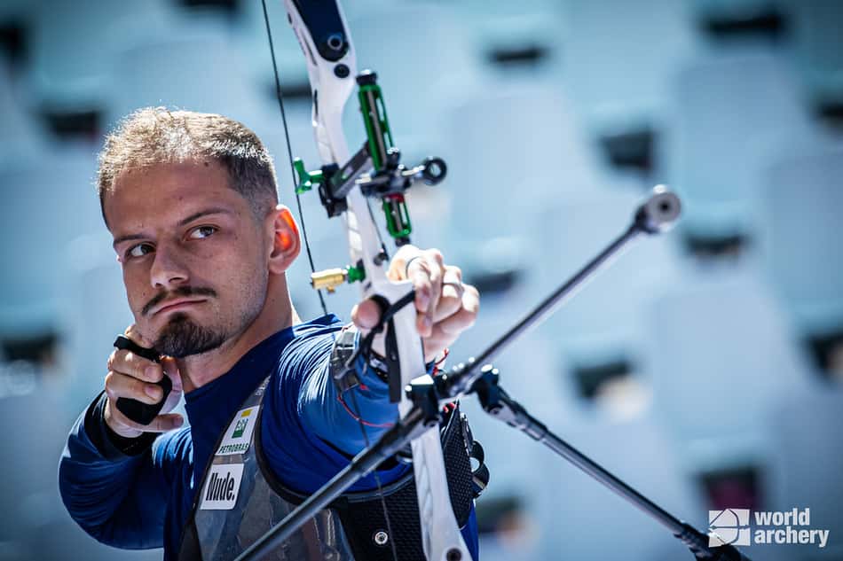 Marcus D'almeida no Mundial de Tiro com Arco 2025 (Foto: World Archery)