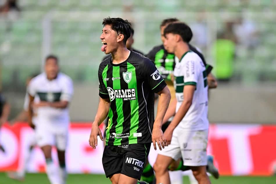 Miguelito América-MG Coritiba gol comemoração