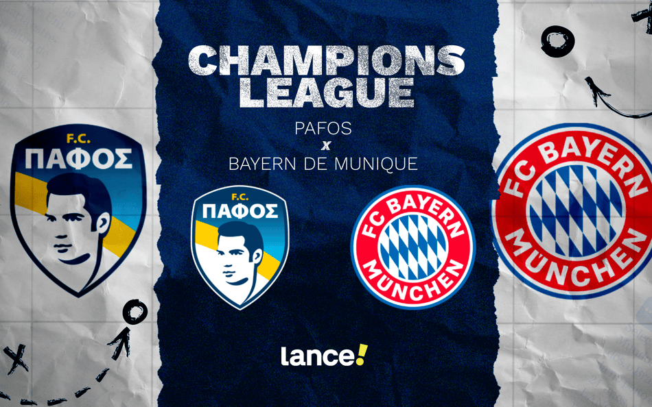 Pafos x Bayern de Munique duelam pela Champions League (Arte: Lance!)