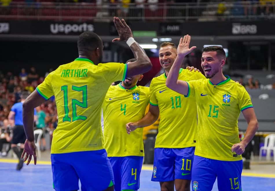 Seleção Brasileira de Futsal na Copa das Nações (Foto: Jo Marcone/CBF)
