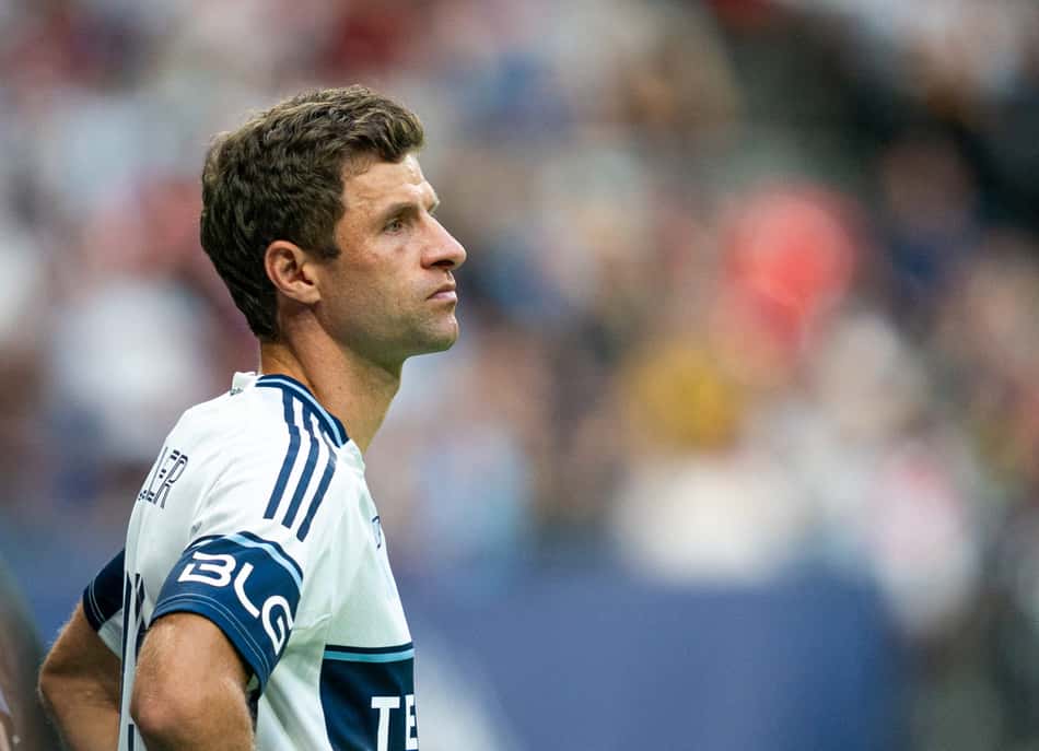 Thomas Müller em sua estreia pelo Vancouver Whitecaps após saída do Bayern