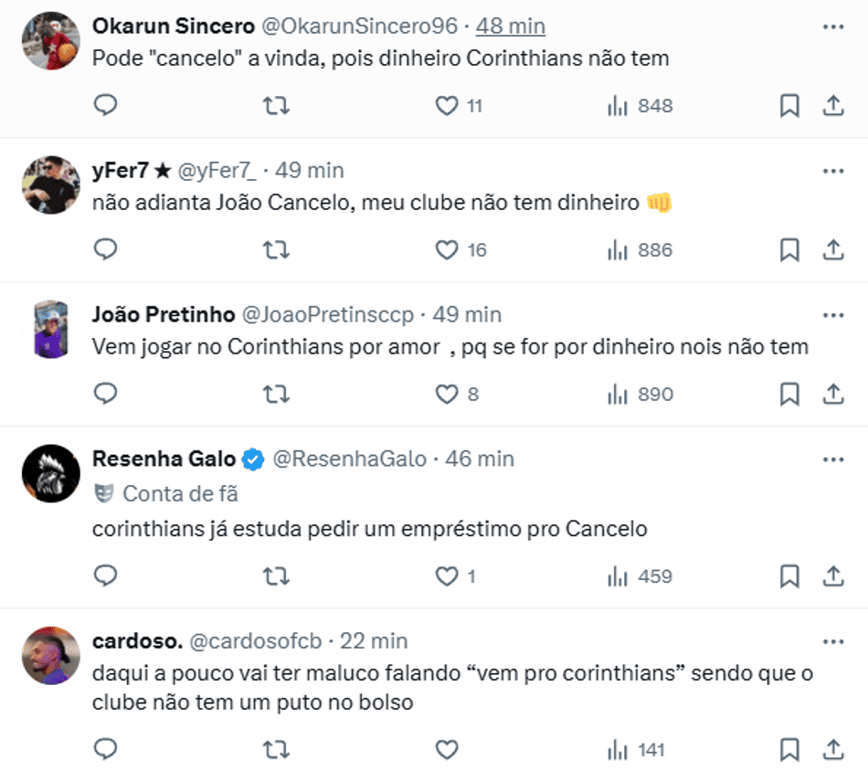Torcedores do Corinthians reagem visita de jogador do Al-Hilal