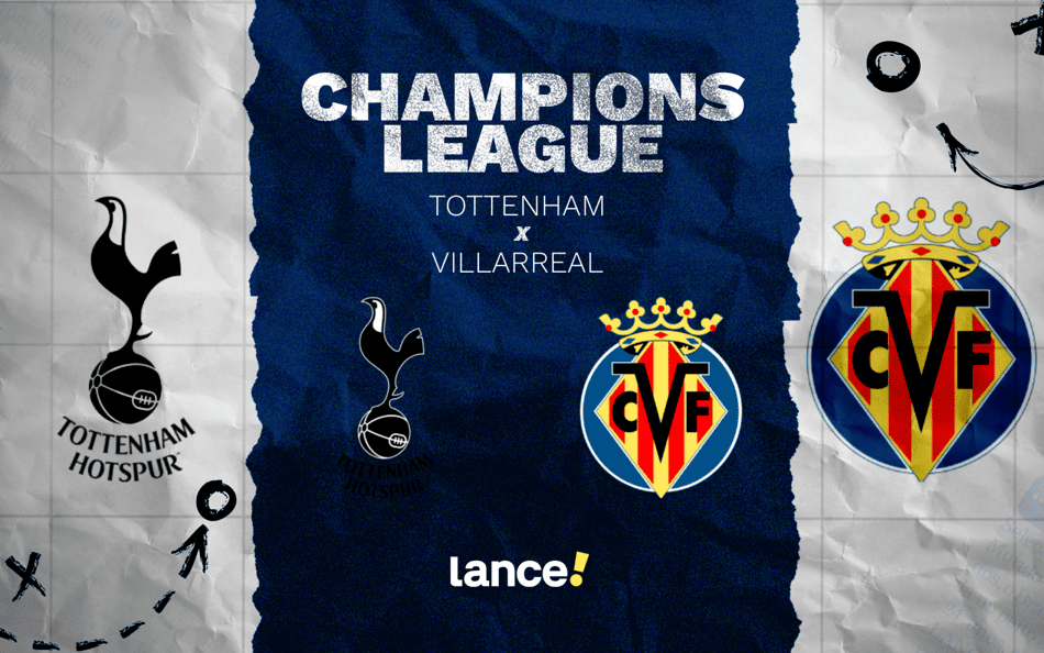 Tottenham x Villarreal pela Champions League (Arte: Lance!)