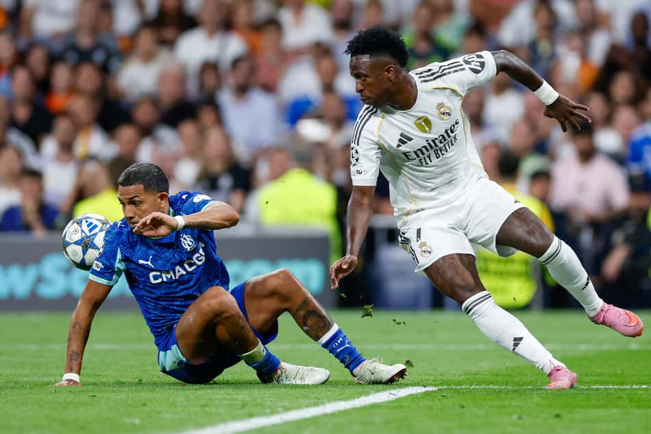 Vini Jr em ação pelo Real Madrid (Foto: Oscar del Pozo/AFP)