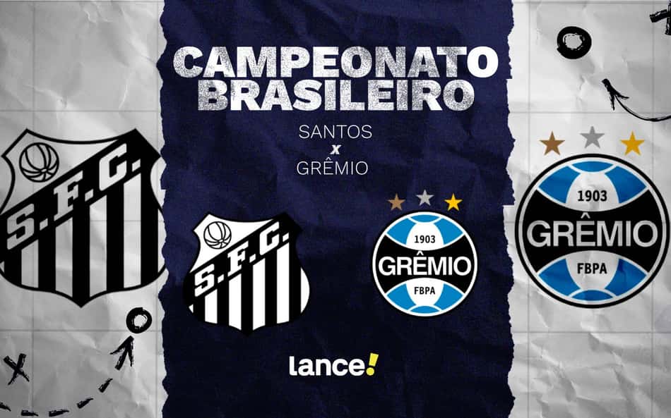 Santos x Grêmio: onde assistir ao vivo e escalações do jogo pelo Brasileirão