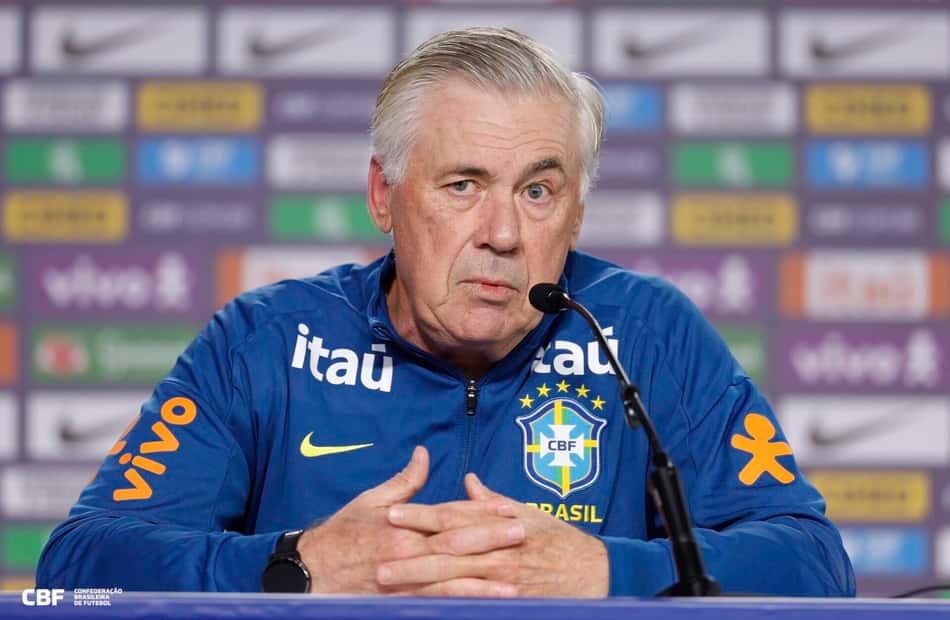 Samuel Lino, do Flamengo, não foi chamado por Ancelotti no jogo da Seleção (Foto: Rafael Ribeiro/CBF)