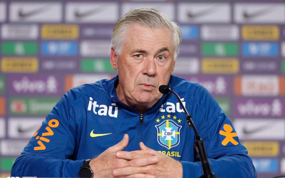 Samuel Lino, do Flamengo, não foi chamado por Ancelotti no jogo da Seleção (Foto: Rafael Ribeiro/CBF)