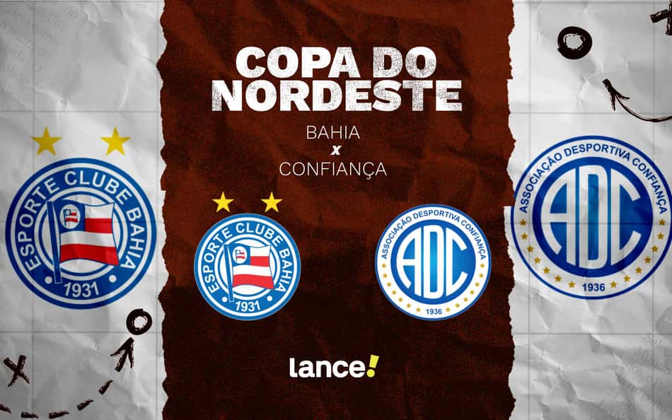 Bahia e Confiança fazem segundo jogo da final da Copa do Nordeste (Foto: arte / Lance!)
