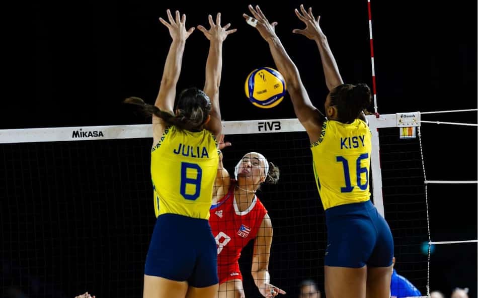 Brasil 3 x 0 Porto Rico Mundial de Vôlei Feminino (Foto: Volleyball World)