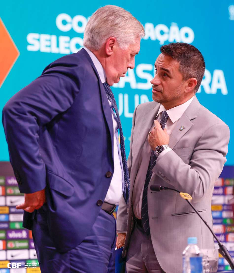 Carlo Ancelotti e Rodrigo Caetano