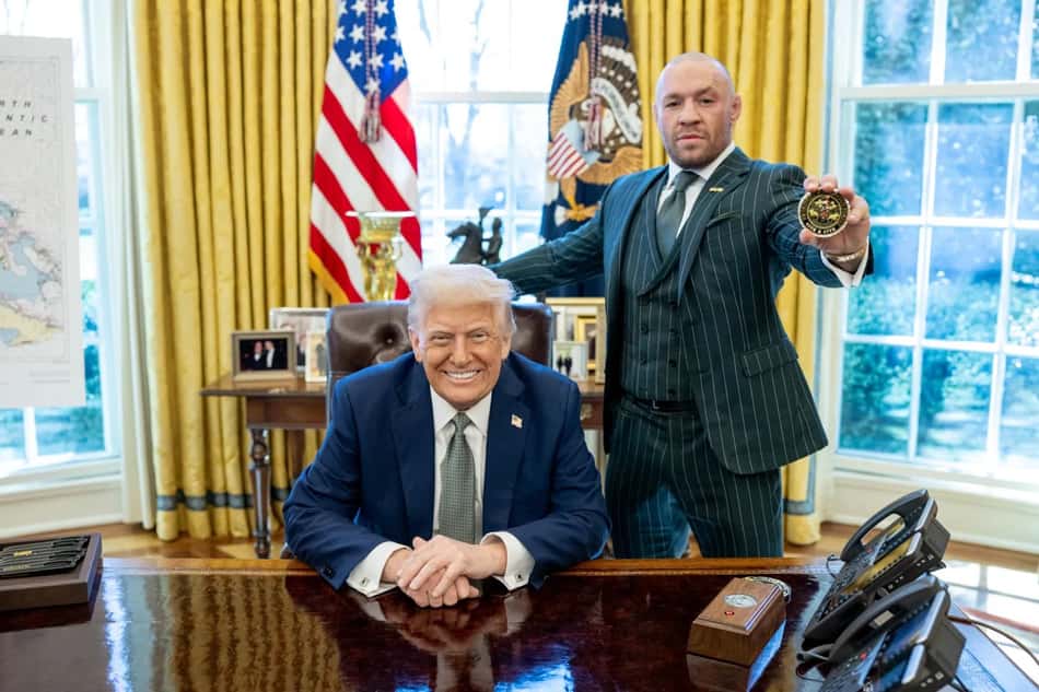 Trump e Conor McGregor na Casa Branca (Foto: Reprodução Twitter Conor McGregor)