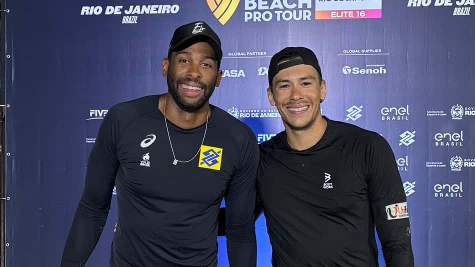 Arthur e Evandro (Foto: Pedro Bernardo Antonio dos Santos / Lance!)