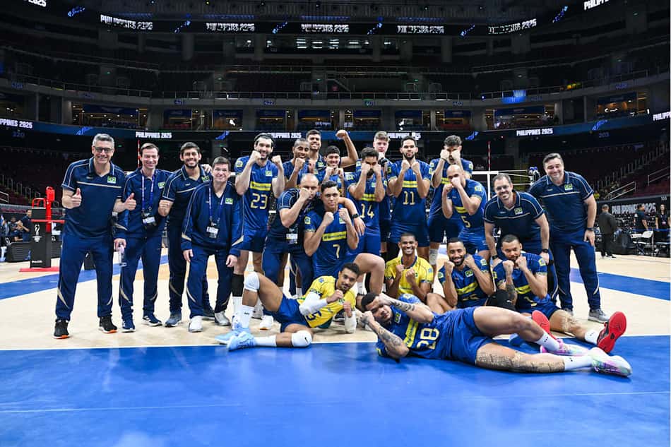 Brasil encaminha vaga para as oitavas do Mundial de Vôlei Masculino