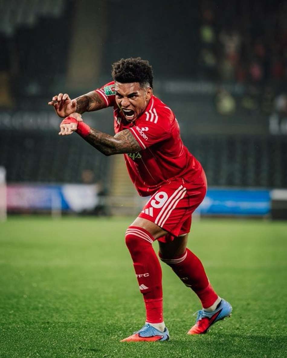 Igor Jesus, ex-Botafogo, na Premier League (Foto: Divulgação/Nottingham Forest)