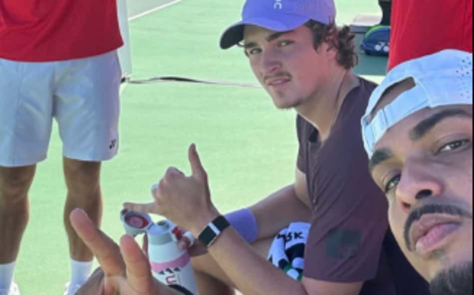 De olho na Copa Davis, João Fonseca treina no Rio; vídeo