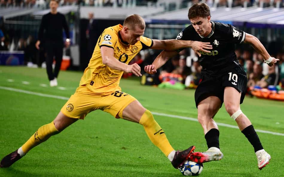 Jogaço de muita emoção: Juventus reage e empata com Dortmund pela Champions