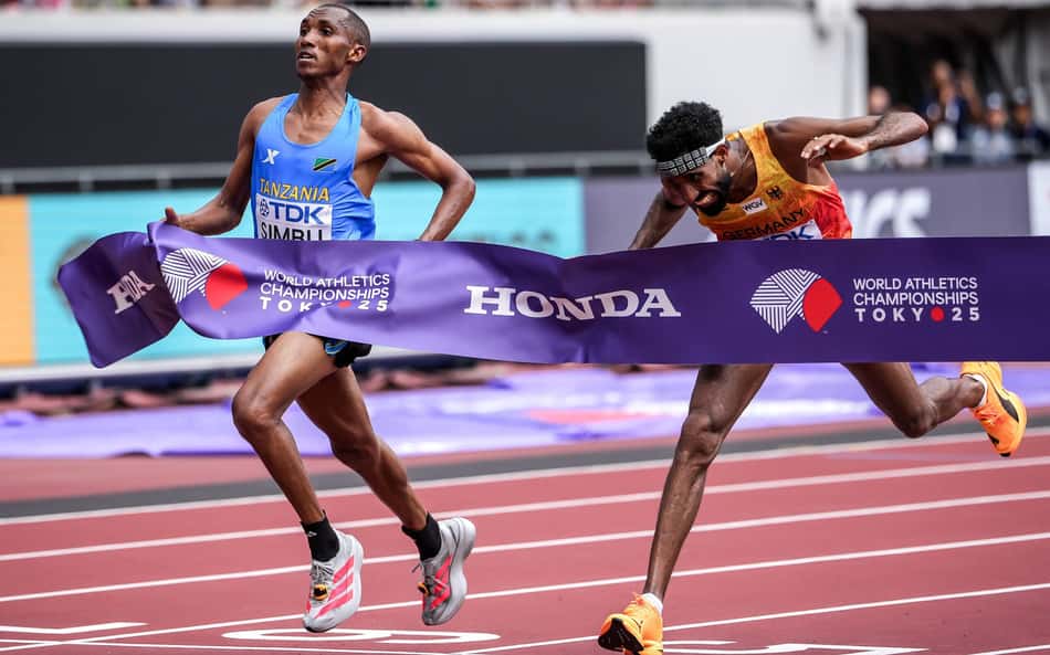 Diferença histórica na chegada marca disputa da maratona no Mundial de Tóquio