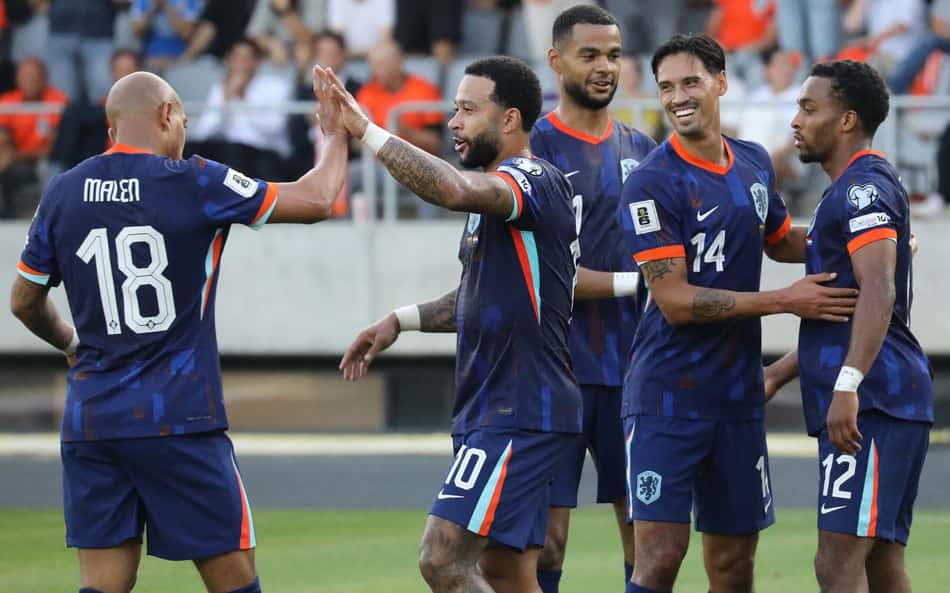 Com recorde absoluto de Memphis Depay, Holanda vence Lituânia em jogo de cinco gols
