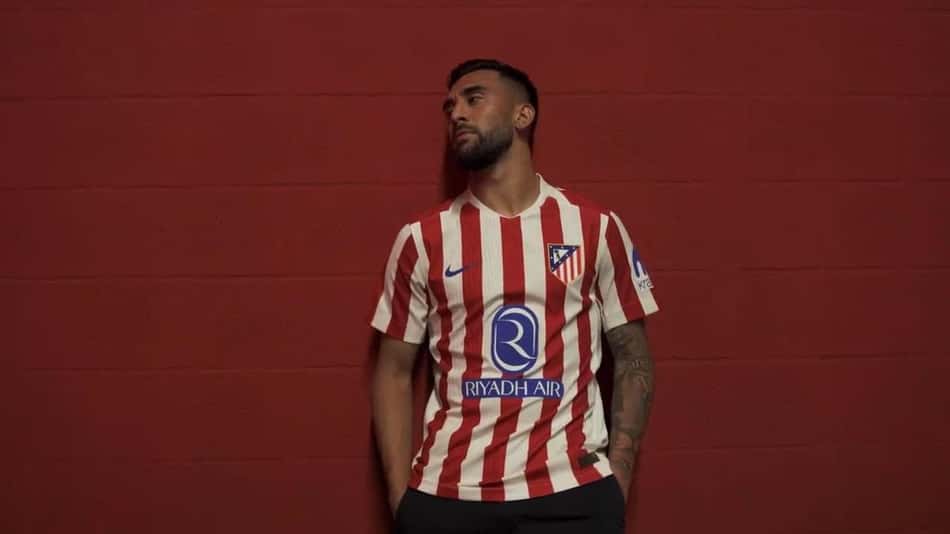 Nico Gonzáles é apresentado no Atlético de Madrid (Foto: Reprodução/Atlético de Madrid)