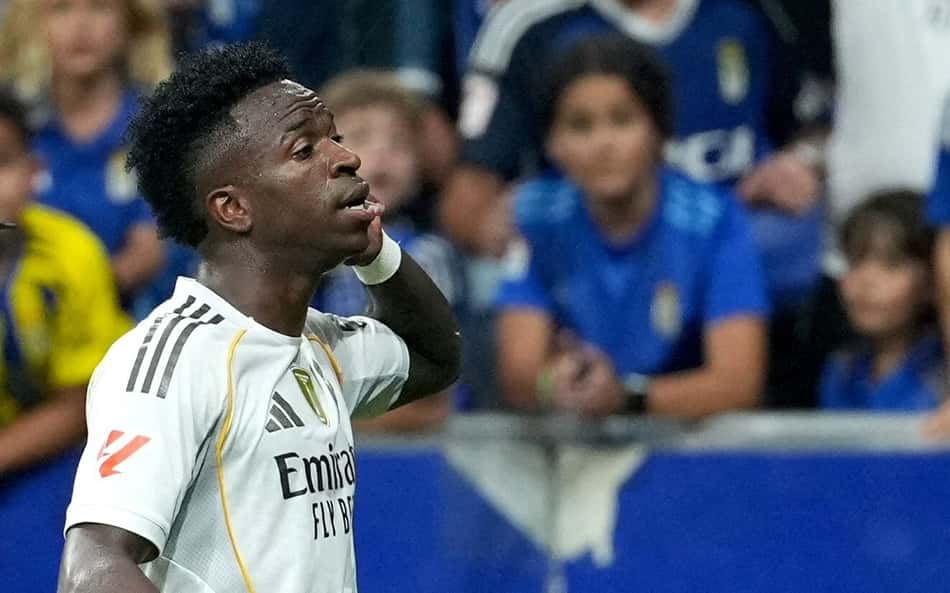 Vini Jr no banco: Real Madrid divulga titulares para estreia na Champions League